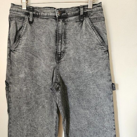 EUC WILD FABLE DARK WASH HIGHEST RISE UTILITY STRETCH JEANS SIZE 10 - Picture 2 of 14